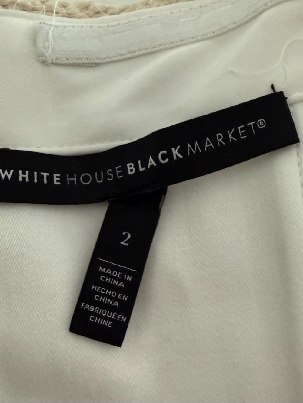 White House Black Market Cream Crochet Strapless Top Size 2 - Picture 4 of 7